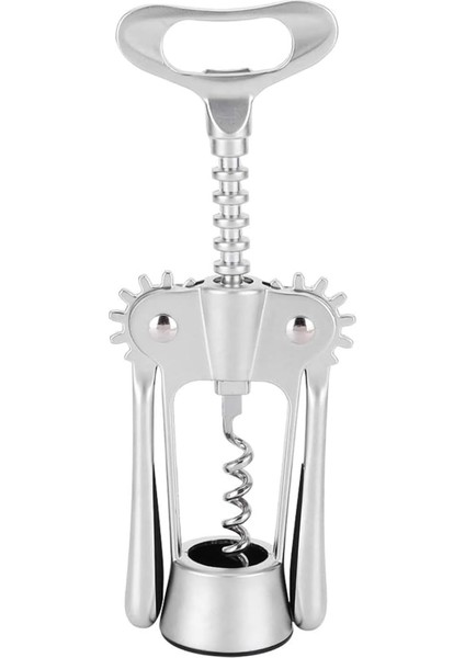 Açacağı - Çok Işlevli Çinko Alaşım Kırmızı Şarap ve Bira Şişesi Açacağı, Tirbuşon Mantar Çektirme, Ev ve Bar Kullanımı Için Gümüş Renk