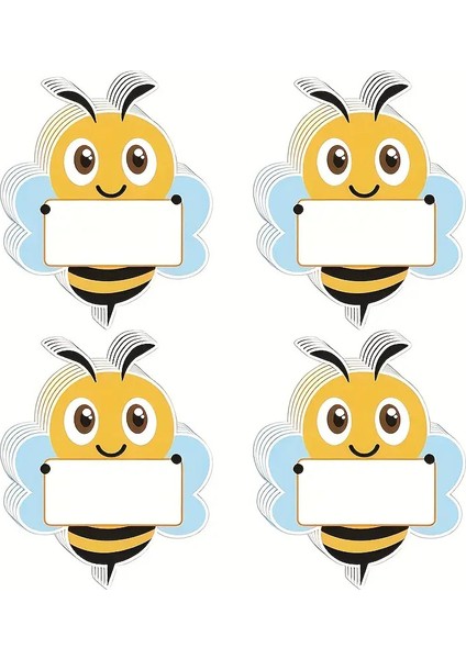 Arı Şeklinde Çocuk Defter Isim Etiketi – Defter, Kitap, Çanta Için Renkli Kuşe Sticker