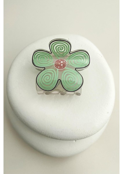 Yonca Çiçek Küçük Mandal Saç Tokası (Ölçü:5cm)