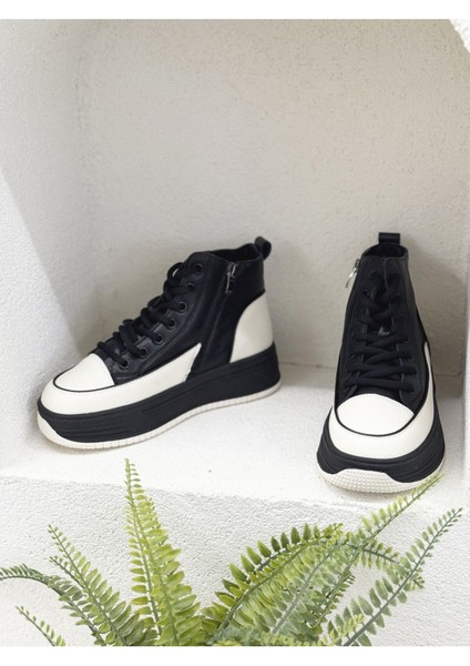 26K335 Hakiki Deri Kalın Taban Fermuarlı Boğazlı Spor Bot fırsatları