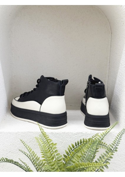 26K335 Hakiki Deri Kalın Taban Fermuarlı Boğazlı Spor Bot indirimleri