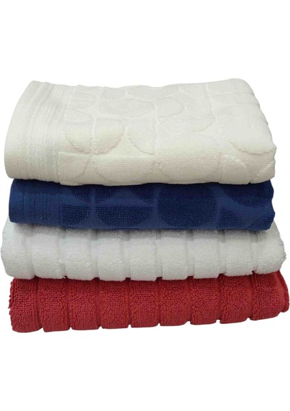 4'lü Havlu Seti ( 2 Ayak Havlusu + 2 El Yüz Havlusu )