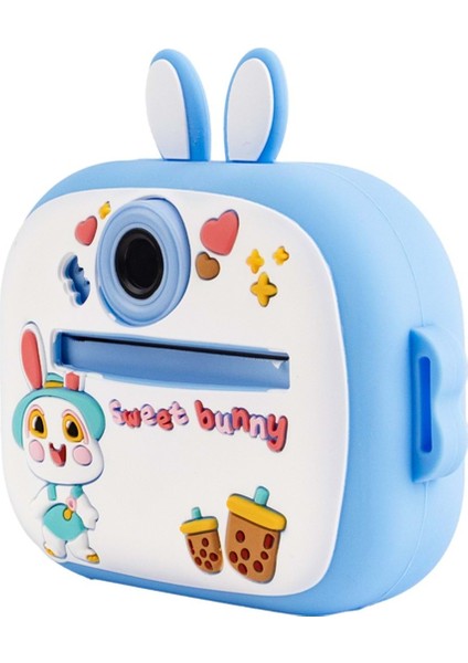 Q7 Taşınabilir Fotoğraf Yazıcı ve Kamera BUNNY Mavi modelleri