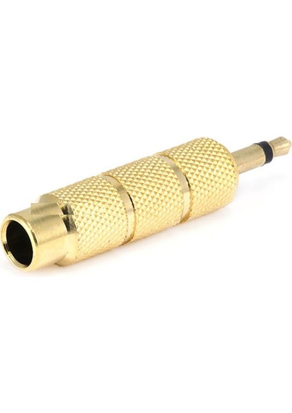 Mono 3.5 mm Erkek - 6.3 mm Dişi Çevirici Gold Aparat