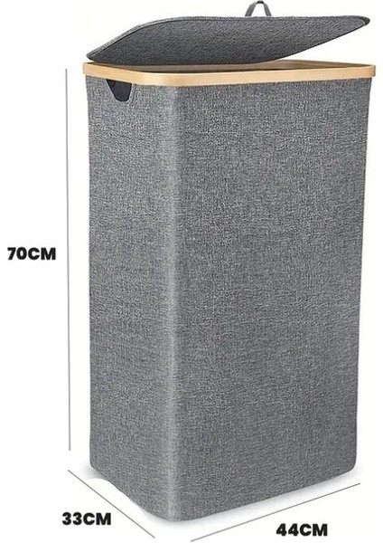 100 Lt Katlanır Kumaş Bambu Çamaşır Sepeti Içi Fileli Kirli Çamaşır Sepeti modelleri