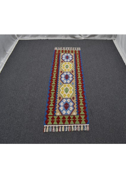 Yeni El Dokuma Renkli Pınarbaşı Kayseri Yün Mini Yolluk Kilim 6274 fiyatları