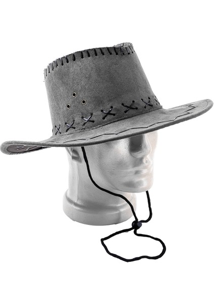 Kovboy Şapkası - Fötr Şapka - Gri - HG-200 fırsatları