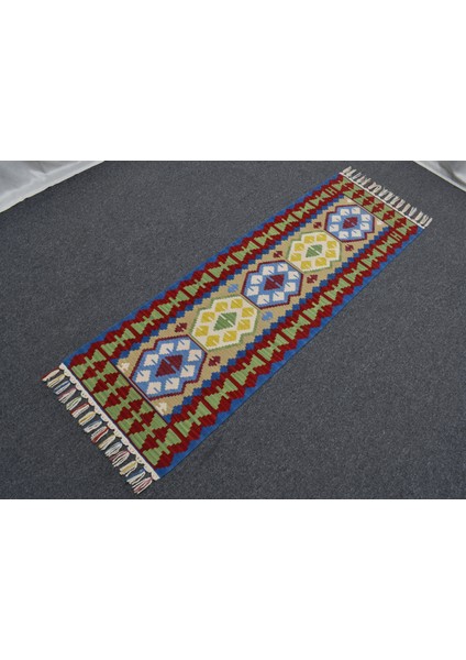 Yeni El Dokuma Renkli Pınarbaşı Kayseri Yün Mini Yolluk Kilim 6274 indirimleri