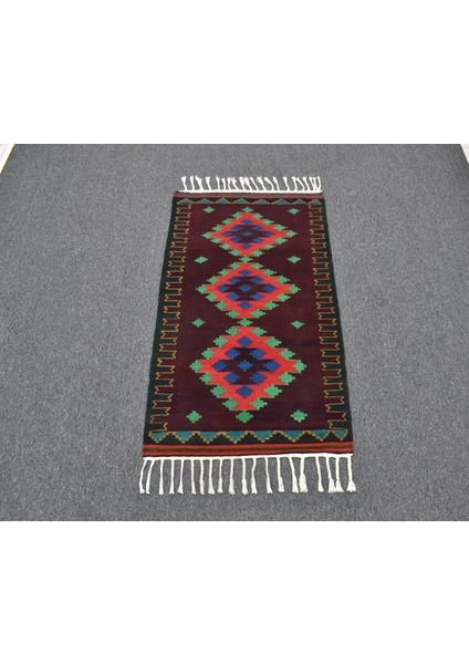 Yeni El Dokuma Zarif Balıkesir Yörük Yün Kilim 6272 indirimleri