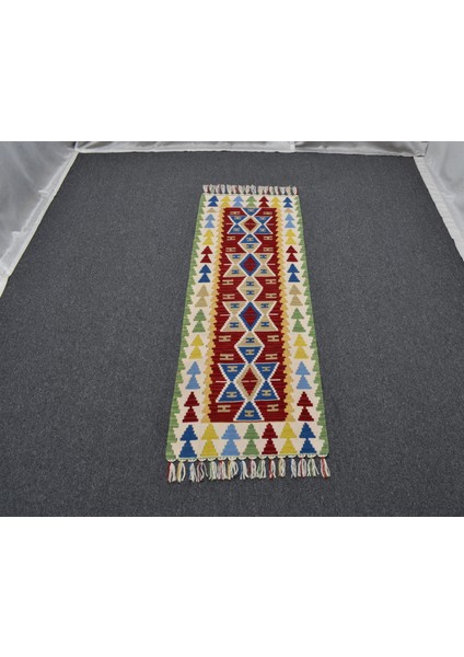 Yeni El Dokuma Renkli Pınarbaşı Kayseri Yün Mini Yolluk Kilim 6273 fiyatları