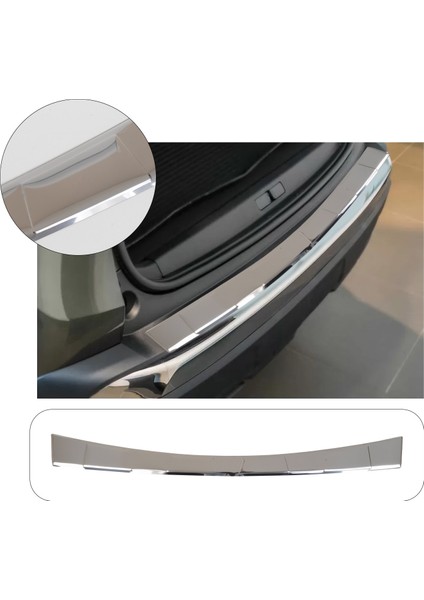 Mitsubishi Asx 2 Uyumlu 2018 ve Üzeri Krom Arka Tampon Üstü Koruma Paslanmaz Çelik