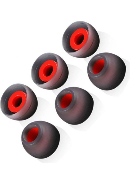 S/M/L Boy Gri Kırmızı Silikon Kulaklık Kulak İçi Tıpası Pedleri