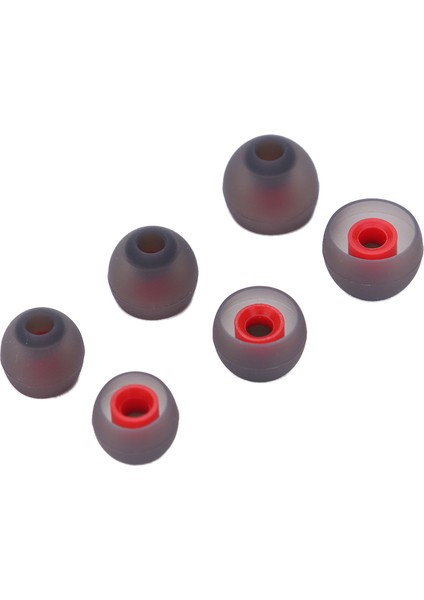 S/M/L Boy Gri Kırmızı Silikon Kulaklık Kulak İçi Tıpası Pedleri
