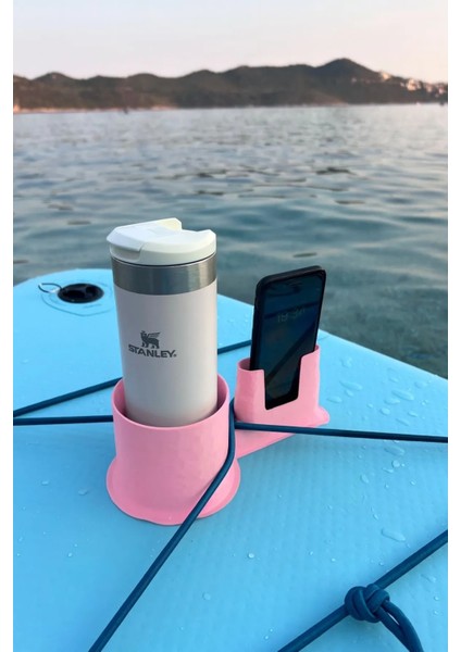 Paddle Board Sup Board Kano Kupa Telefon Termos Tutucu - Pembe