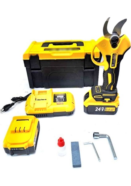 Çift Bataryalı 24 Volt Dal Bitki Temizleme Çalı Kesme Biçme Dal Budama Makası fırsatları