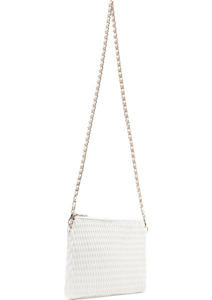 Kadın Krem Uzun Zincir Askılı Baskılı Portföy Çanta 25ABD243118