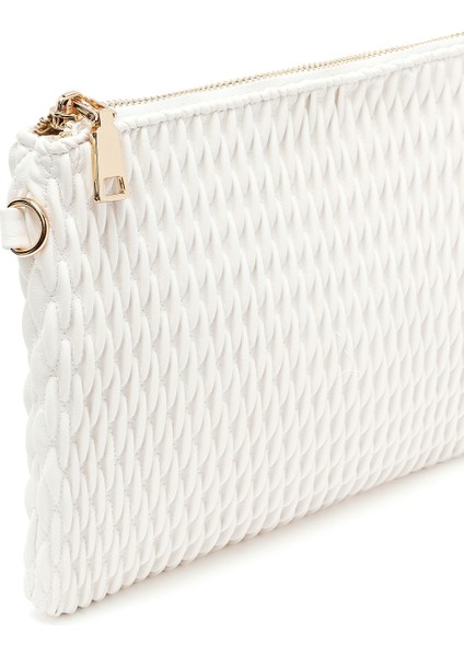 Kadın Krem Uzun Zincir Askılı Baskılı Portföy Çanta 25ABD243118