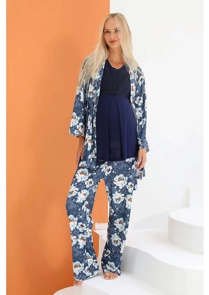 Mommysh 55714 Kadın Sabahlıklı Lohusa Pijama Takımı fiyatları