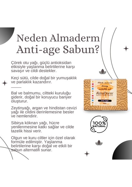 Yaşlanma Karşıtı (Anti-Age) Çörekotlu %100 Doğal Sabun fiyatları