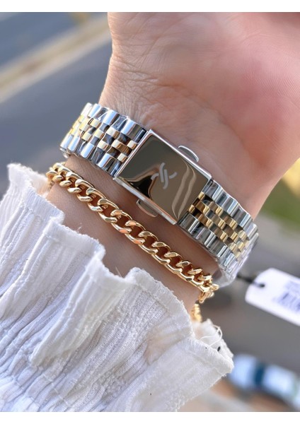 Çelik Kordon 30 mt Suya Dayanıklı Kadın Kol Saati+Bileklik BYN.10953.5 modelleri