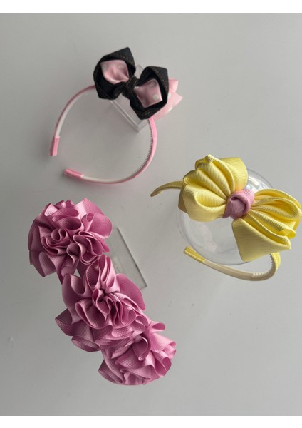 Kız Çocuk Şık 3’lü Taç Seti – Parti ve Günlük Kullanım