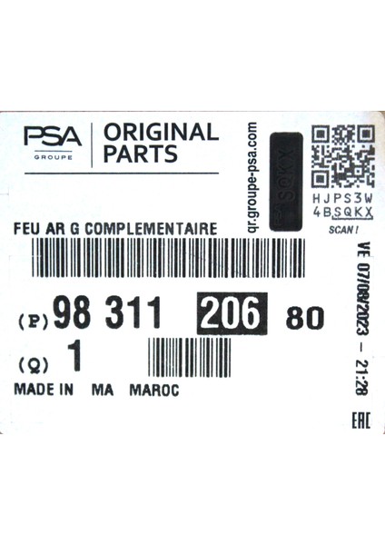 Citroën C4 Iıı (2020-2023) Sol Bagaj Kapak LED Stop Lambası – Psa 9831120680 indirimleri