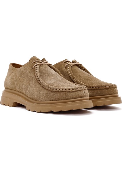 Kadın Vizon Bağcıklı Süet Deri Maskülen Ayakkabı 25AFD420010 modelleri