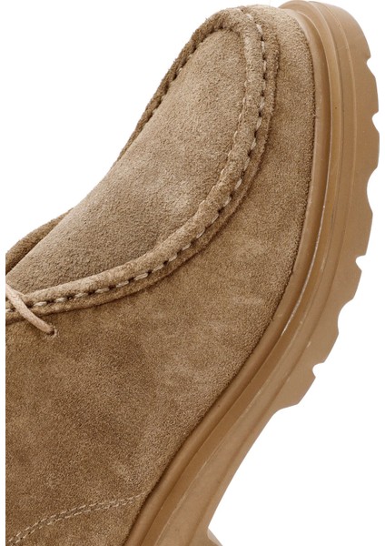 Kadın Vizon Bağcıklı Süet Deri Maskülen Ayakkabı 25AFD420010