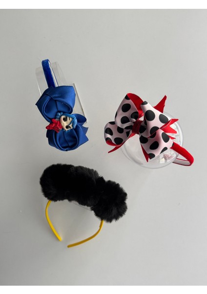 Kız Çocuk Şık 3’lü Taç Seti – Parti ve Günlük Kullanım