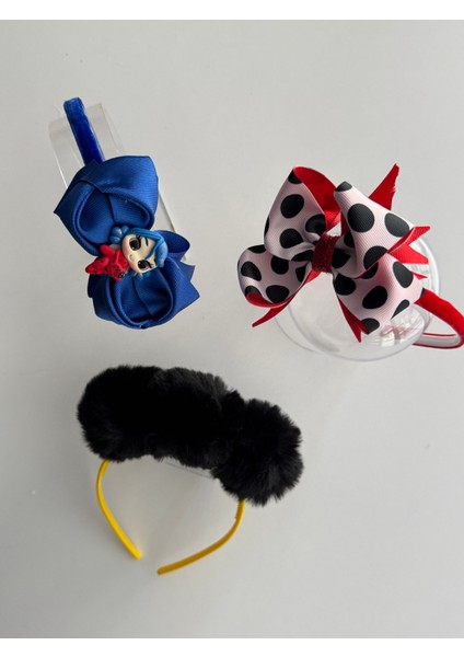 Kız Çocuk Şık 3’lü Taç Seti – Parti ve Günlük Kullanım