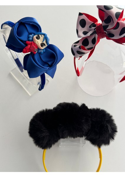 Kız Çocuk Şık 3’lü Taç Seti – Parti ve Günlük Kullanım