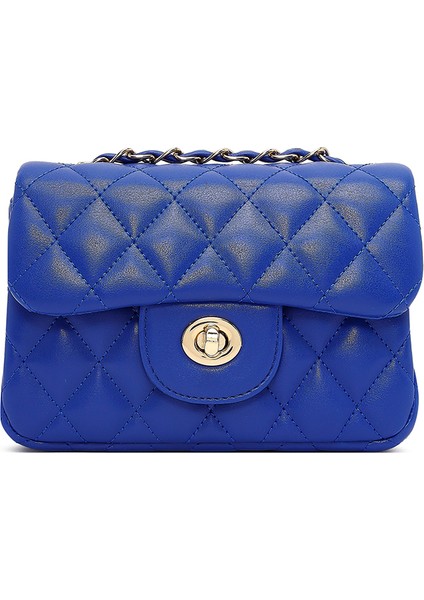 Kadın Mavi Uzun Askılı Kapitone Mini Çapraz Çanta 25SBD2031KP modelleri