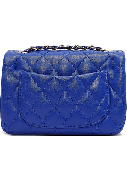 Kadın Mavi Uzun Askılı Kapitone Mini Çapraz Çanta 25SBD2031KP fırsatları