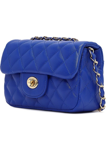 Kadın Mavi Uzun Askılı Kapitone Mini Çapraz Çanta 25SBD2031KP indirimleri