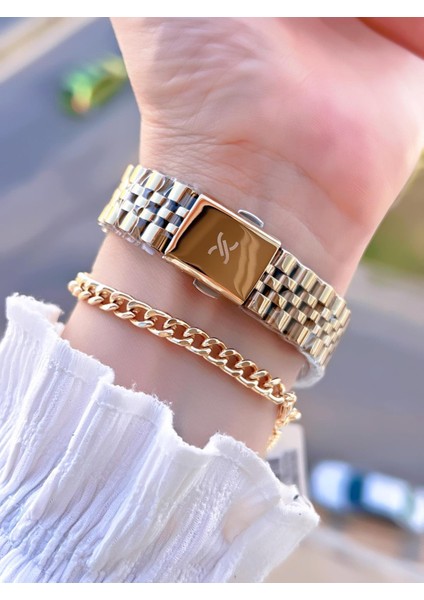 Çelik Kordon 30 mt Suya Dayanıklı Kadın Kol Saati+Bileklik BYN.10953.2 modelleri