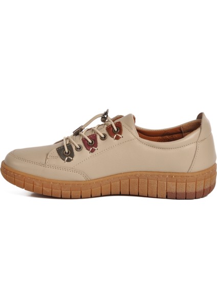 Bej Hakiki Deri Kadın Casual Ayakkabı fiyatları