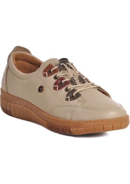 Bej Hakiki Deri Kadın Casual Ayakkabı modelleri