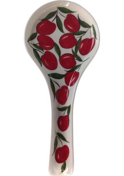 El Yapımı Kiraz Desenli Seramik Kaşıklık fiyatları
