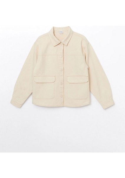 Lcw Kids Bej Cepli Kız Çocuk Gömlek Ceket modelleri