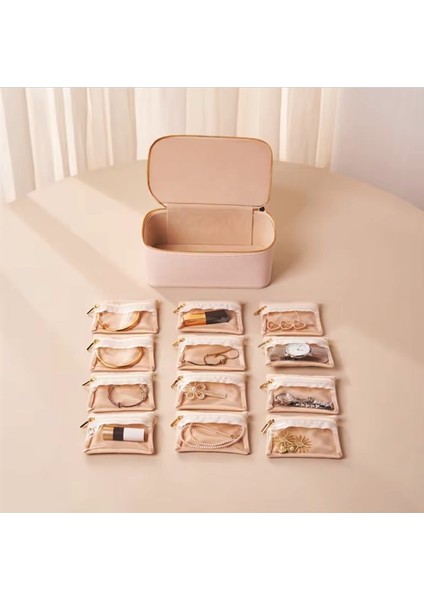 Altın Takı ve Mücevher Düzenleyici Seyahat-Günlük Kullanım Için 12 Adet Fernuarlı Organizer Kese modelleri