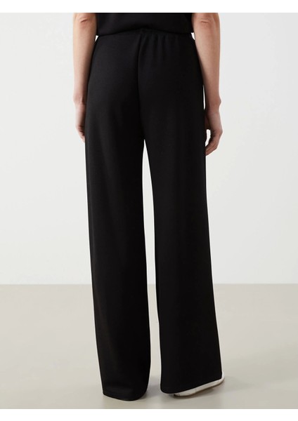 Lcwaıkıkı Classic Siyah Beli Lastikli Düz Geniş Paça Kadın Eşofman Altı indirimleri