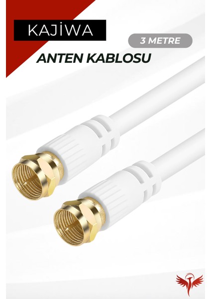 3 Metre Anten Kablosu Hazır 4k Çanak Lnb Kablosu ( Altın Uç F Konnektör)