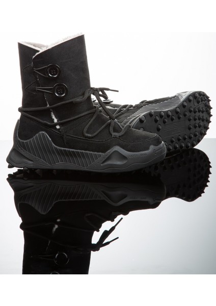 Kadın Günlük Nubuk Deri Kar Bot Bootie Postal Içi Kürklü Düğmeli ve Bağcıklı Kaymaz Taban 501 fiyatları