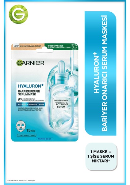 Hyaluron+ Bariyer Onarıcı Serum Maske 28GR