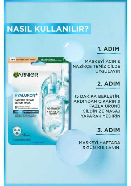 Hyaluron+ Bariyer Onarıcı Serum Maske 28GR fırsatları