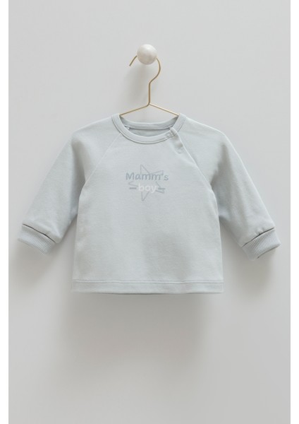 03-18 Ay Triko Penye Astarlı Yelekli Üçlü Takım - Mavi fiyatları