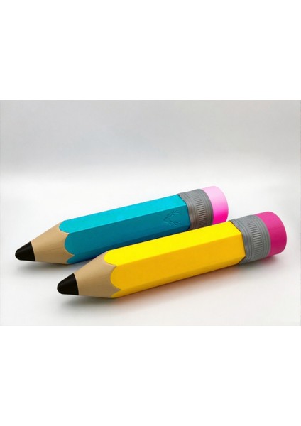 Kapaklı 3D Kalem Kutusu - Sarı ve Mavi Renk Seçenekli Dayanıklı Okul Kalemliği modelleri