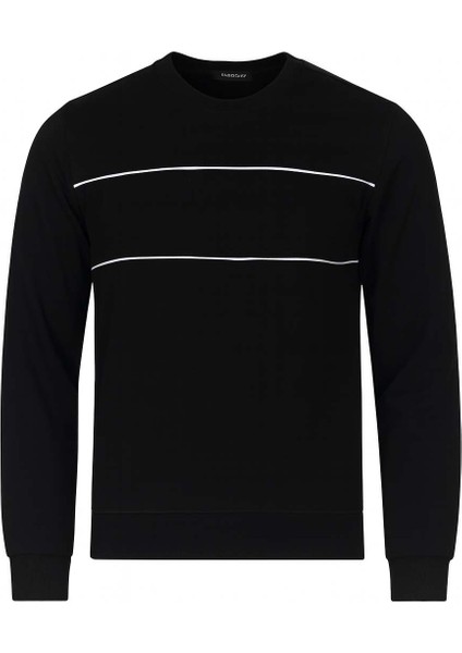 Siyah Erkek Sweatshirt Modal