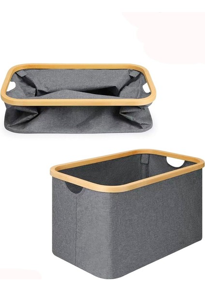 50 Lt Katlanır Kumaş Bambu Çamaşır Sepeti Kirli Çamaşır Sepeti Oyuncak Sepeti fiyatları
