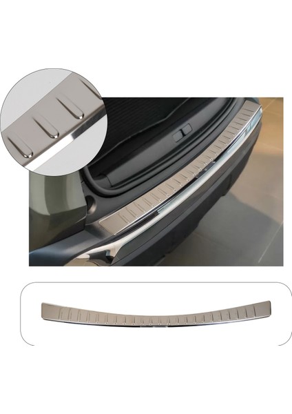 Mitsubishi Asx Uyumlu 2014-2018 Krom Arka Tampon Üstü Koruma Paslanmaz Çelik